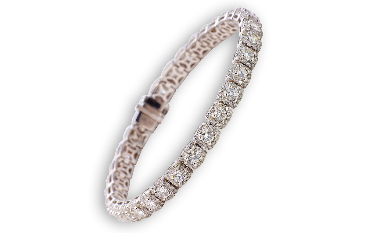 Diamant-Armband mit 416 Stienen und aus edlem Weißgoldin Hamburg und Sylt bei Juwelier Wilm