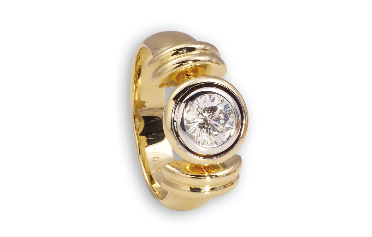 Diamant Ring Gelbgold in Hamburg und Sylt kaufen bei Juwelier Wilm