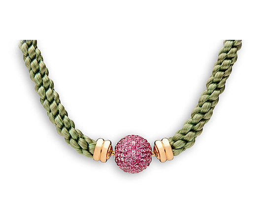 Roségold Collier mit pinkfarbenen Saphiren in Hamburg kaufen, bei Juwelier Wilm, Ballindamm