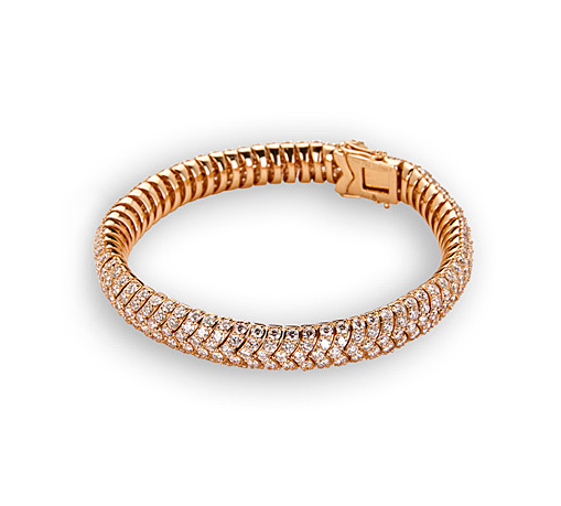 Flexibles Diamant-Armband aus Rotgold in Hamburg kaufen, bei Juwelier Wilm, Ballindamm