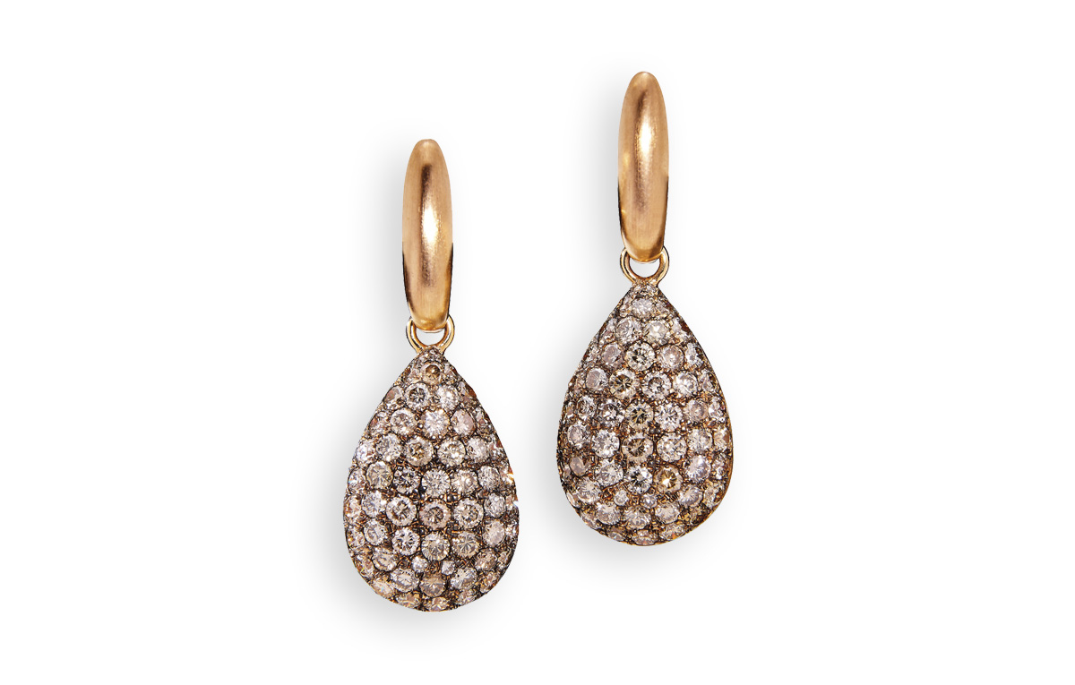 Ohrringe aus Roségold, braune Diamanten bei Juwelier Wilm in Hamburg und auf Sylt kaufen