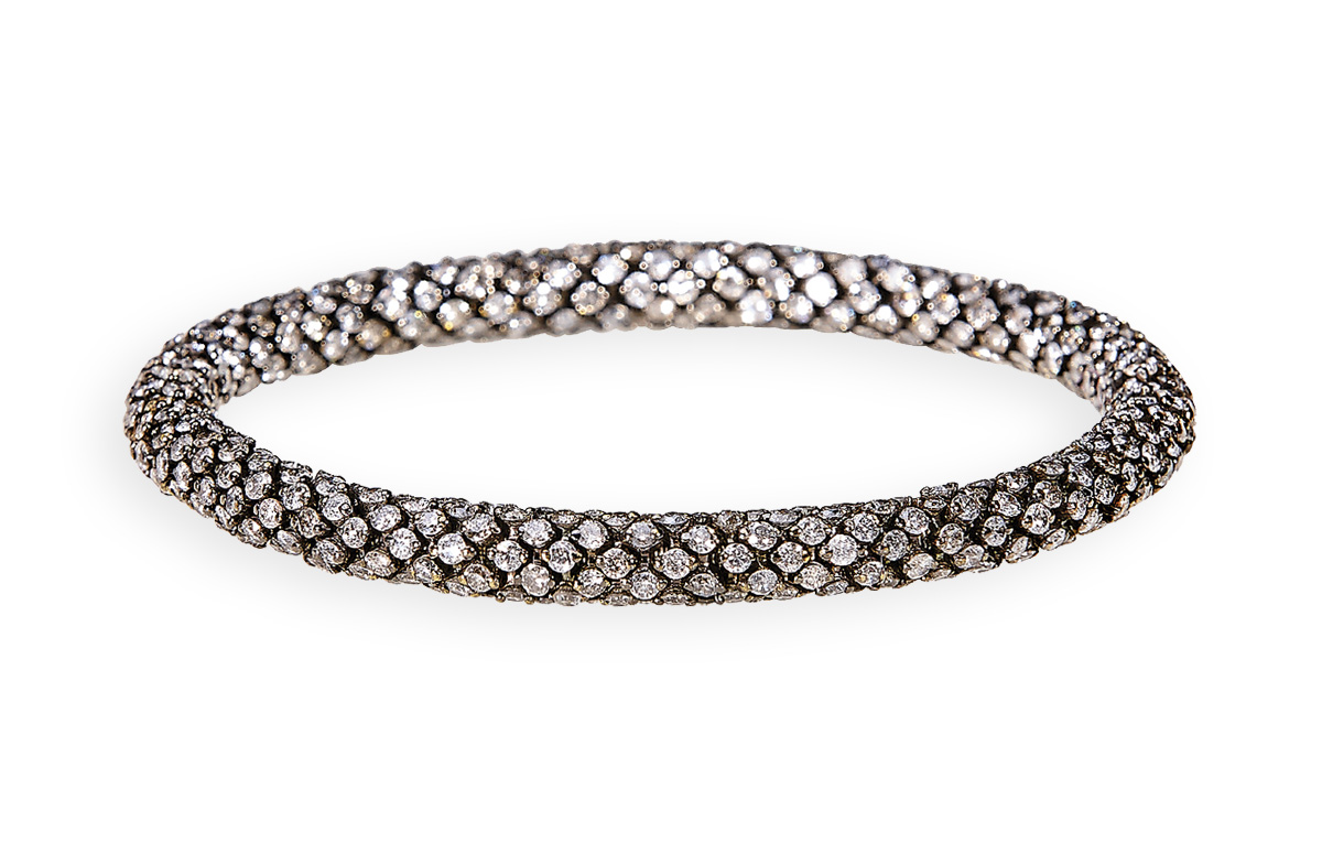 Elegantes Diamant-Armband Weißgold mit grauen Ice-Diamanten in Hamburg kaufen bei Juwelier Wilm, Ballindamm