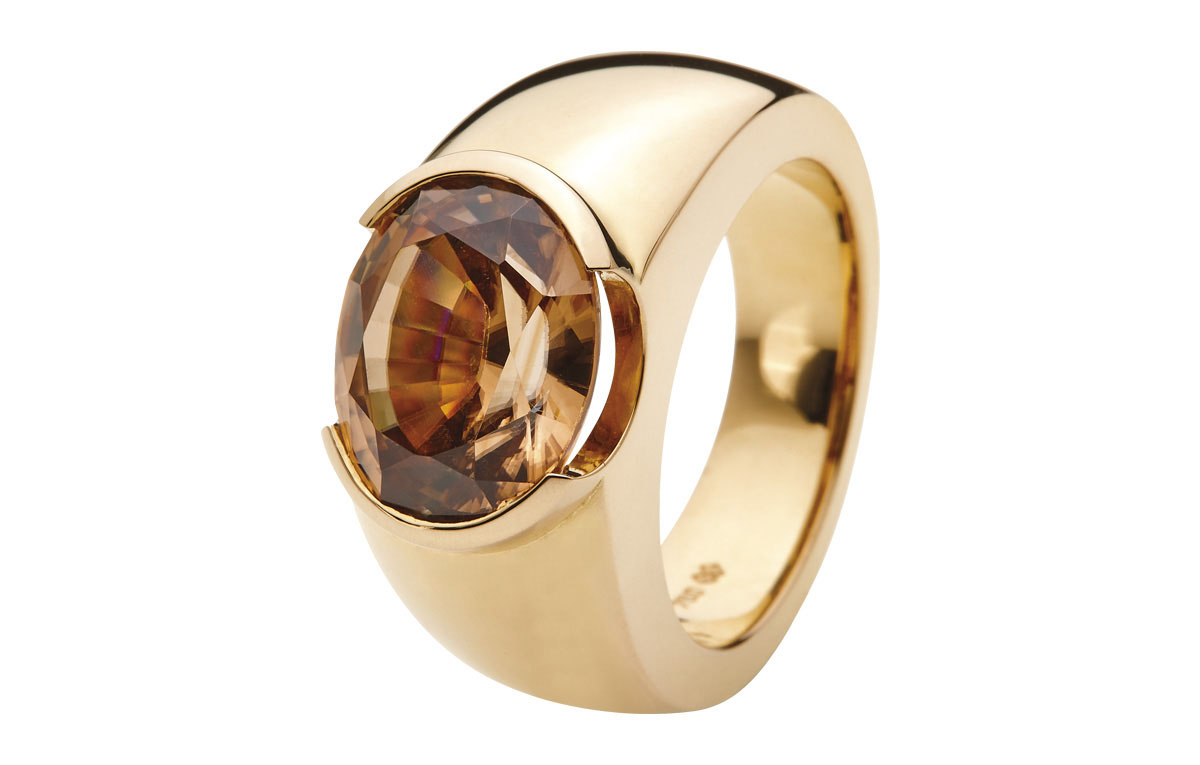 Roségold Ring mit großem Zirkon Edelstein in Hamburg kaufen bei Juwelier Wilm, Ballindamm 26