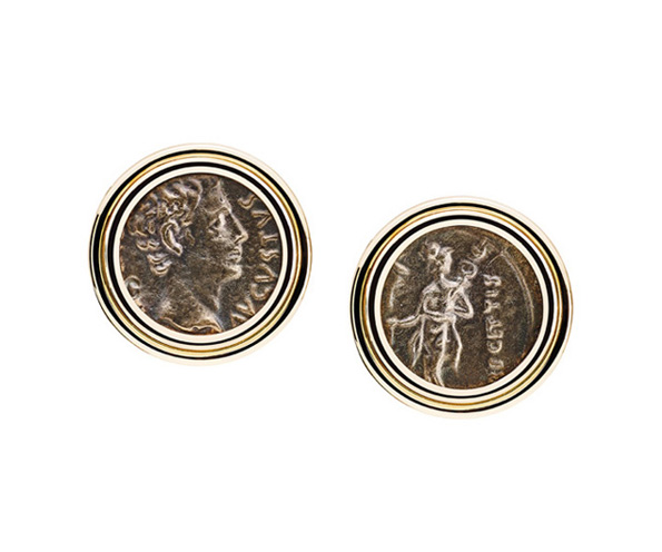 Gold Ohrringe mit antiken Münzen in Hamburg kaufen, bei Juwelier Wilm, Ballindamm 26