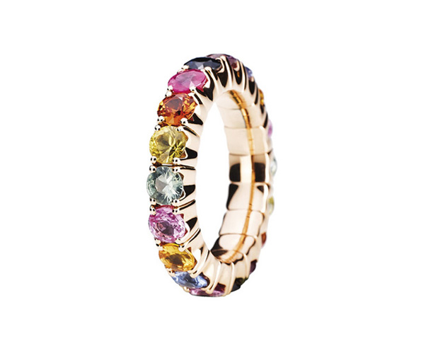 Flexibler Ring mit farbigen Saphiren Juwelier Wilm