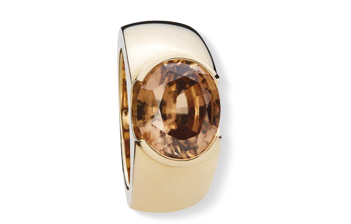 Juwelier Wilm, Hamburg Roségold Ring mit braunem Zirkon  in Hamburg am Ballindamm kaufen
