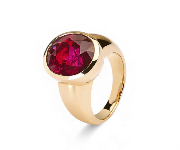 Roségold Ring mit Rubbelit