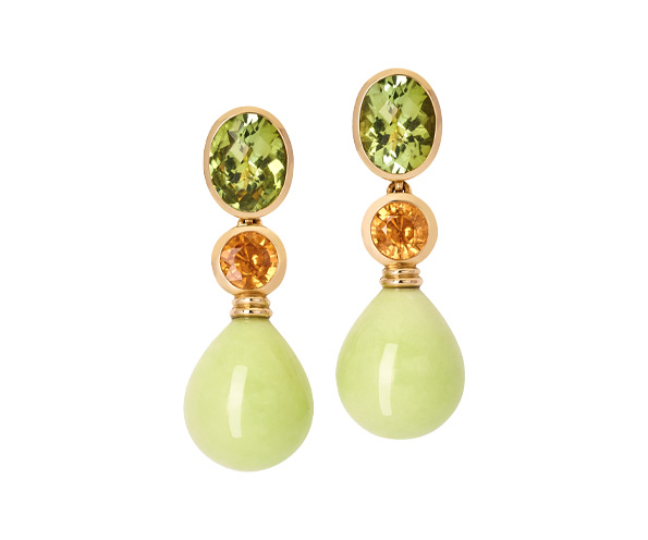 Goldohrringe, Turmaline, Mandaringranate & Zitronenchrysoprase in Hamburg kaufen