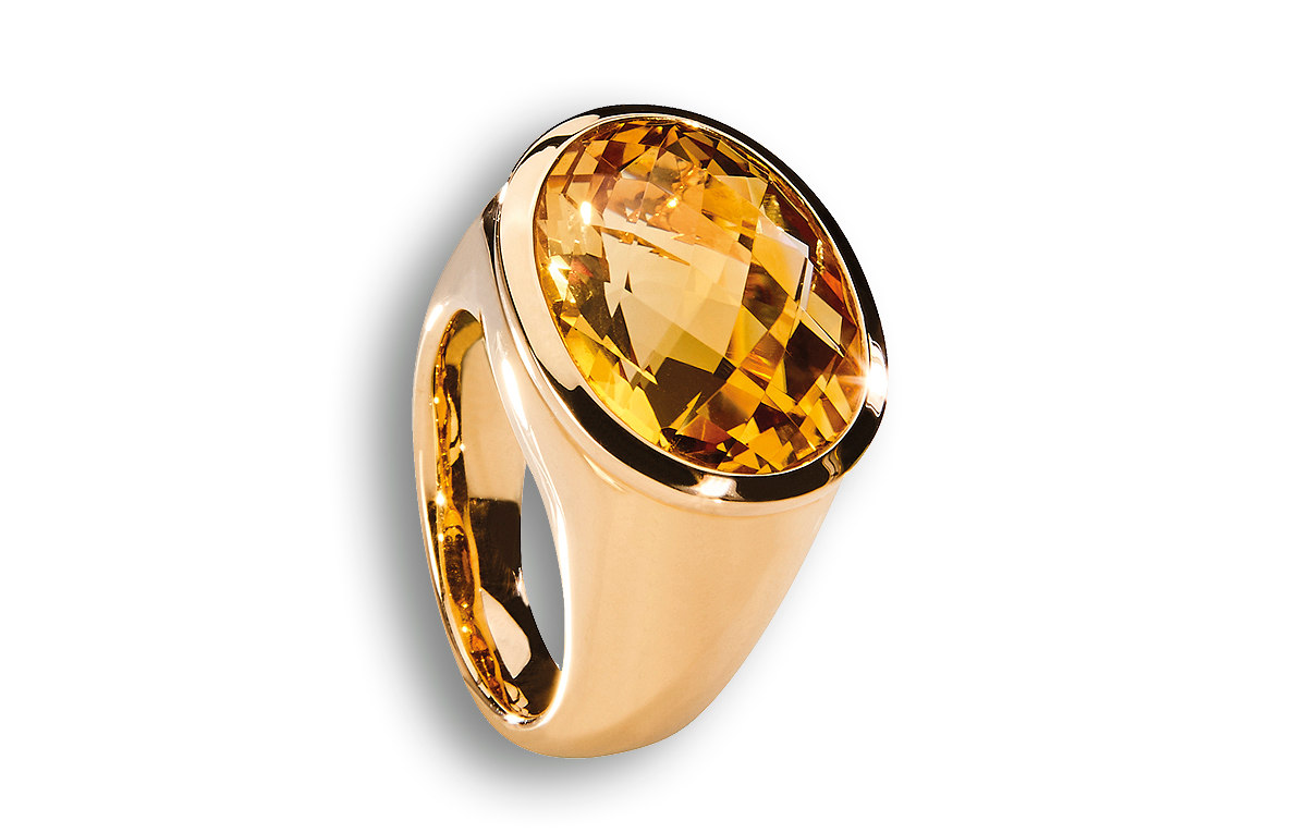Roségold Ring mit 14ct Citrin, in Hamburg kaufen Juwelier Wilm