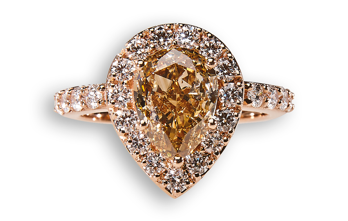 Ring Natural Fancy Yellow-Brown Diamant, in Hamburg kaufen bei Juwelier Wilm