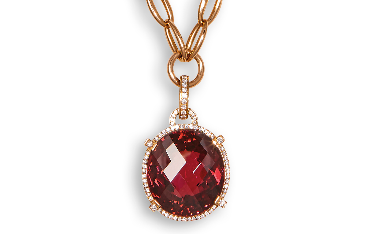 Diamant Collier mit Turmalin, in Hamburg kaufen bei Juwelier Wilm