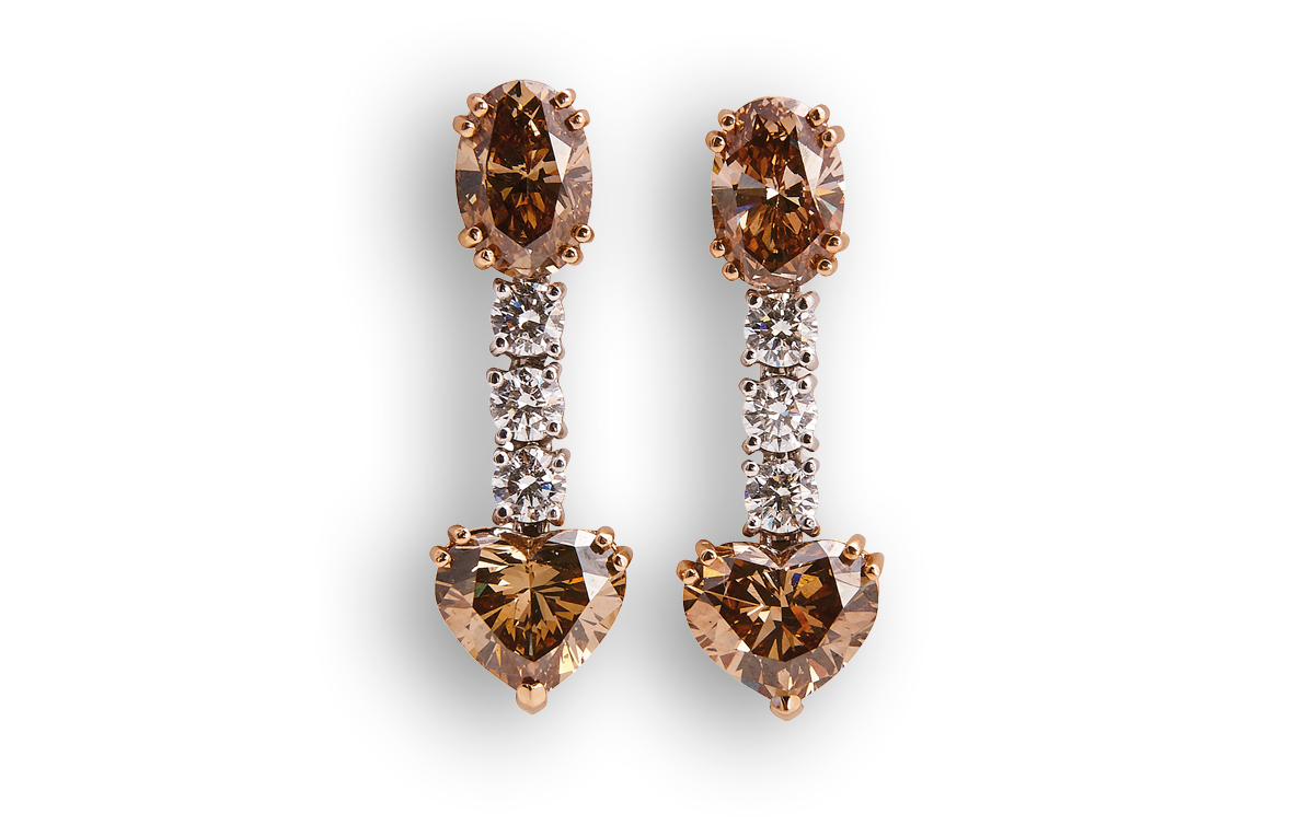Diamant Ohrringe mit herzförmigen Diamanten, in Hamburg kaufen bei Juwelier Wilm
